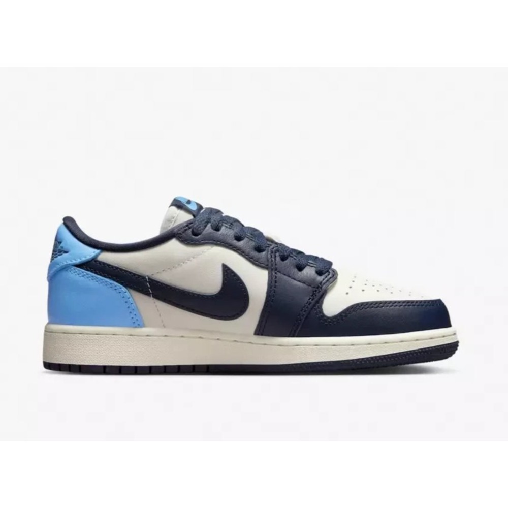 Big Kids Size 6.5Y- Nike Air Jordan 1 Retro Low OG GS Obsidian Shoes CZ0858-400